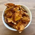 Bowl of cooked vegan tofu deli meat as a healthier option for people with kidney disease.