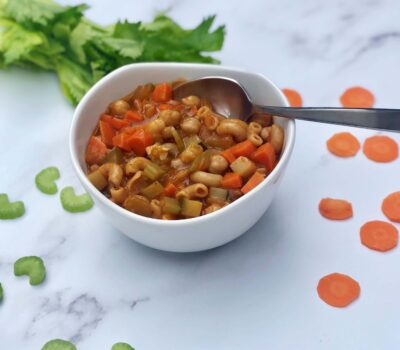 Plant Based Kidneys, kidney friendly recipes - Bowl of minestrone soup